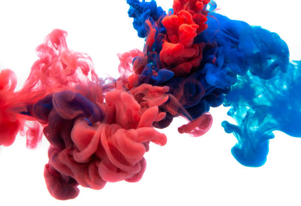 istock Abstract paint splash isolated on white background - Image colourful ink. 1096061542