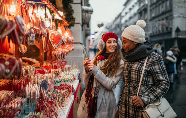 istock Two young women shopping for Christmas 1096061654