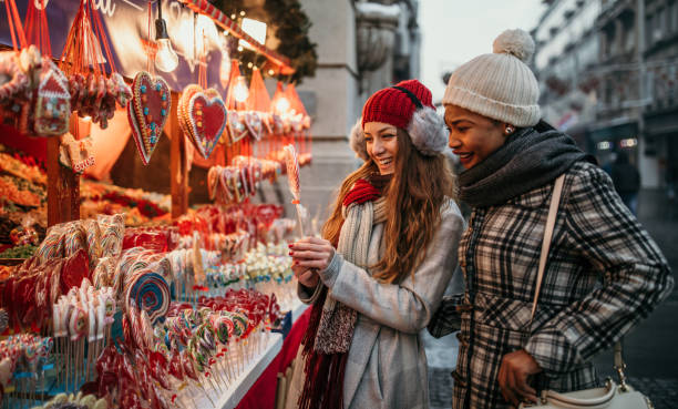istock Two young women shopping for Christmas 1096061978