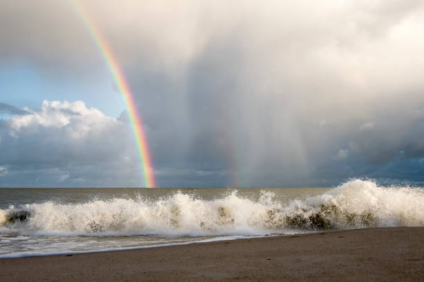 istock rainbow and waves of Baltic sea. Estonia 1096070962