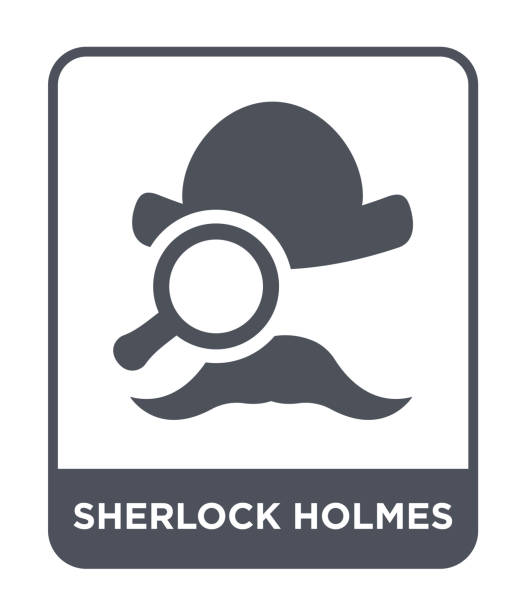 sherlock holmes icon vector on white background, sherlock holmes trendy filled icons from Education collection sherlock holmes icon vector on white background, sherlock holmes trendy filled icons from Education collection sherlock holmes icon stock illustrations