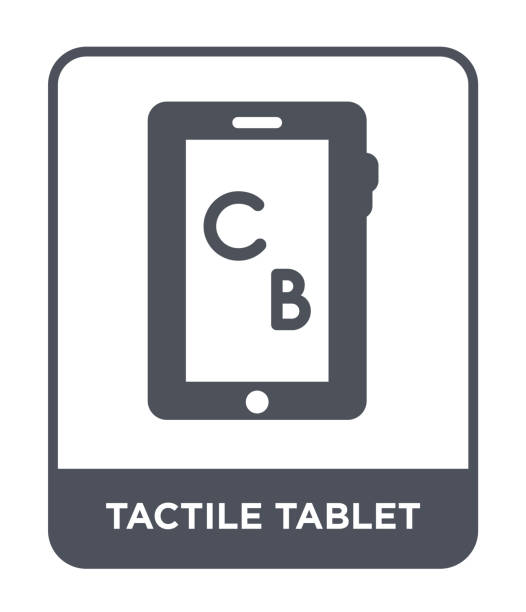 istock tactile tablet icon vector on white background, tactile tablet trendy filled icons from Education collection 1096076972