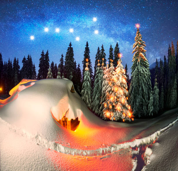 istock Christmas House in the Carpathians 1096081088