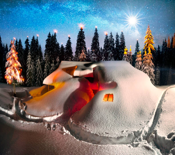 istock Christmas House in the Carpathians 1096081236