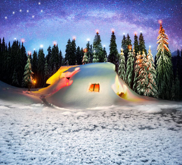 istock Christmas House in the Carpathians 1096081454