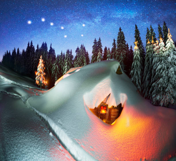 istock Christmas House in the Carpathians 1096081486
