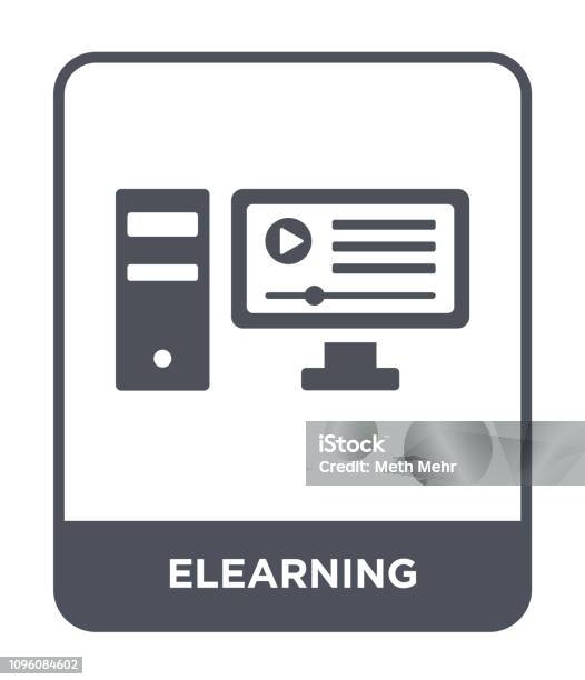 Ikon Table Elearning Vektor Ikon Elearning Dengan Latar Belakang Putih Elearning Ikon Yang ...