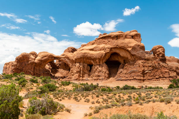 istock Double Arch seen from Double Arch Trail in Arches National Park, Utah 1096085520