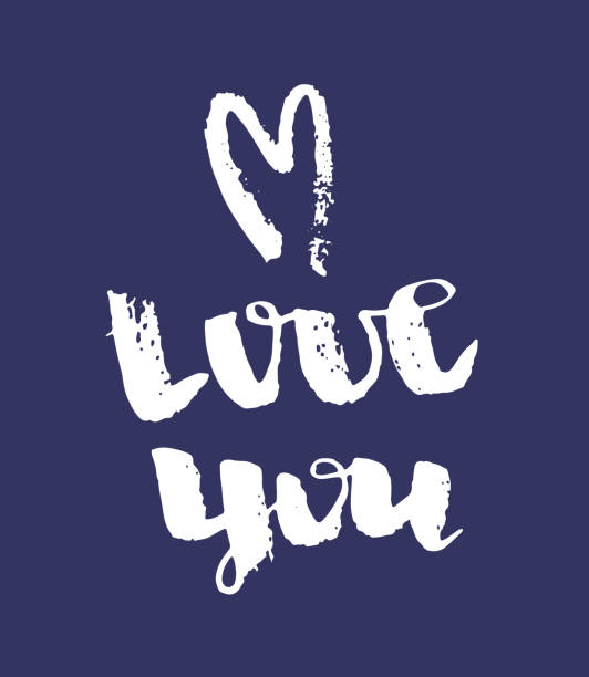 istock Love you - hand drawn doodle lettering poster 1096085916