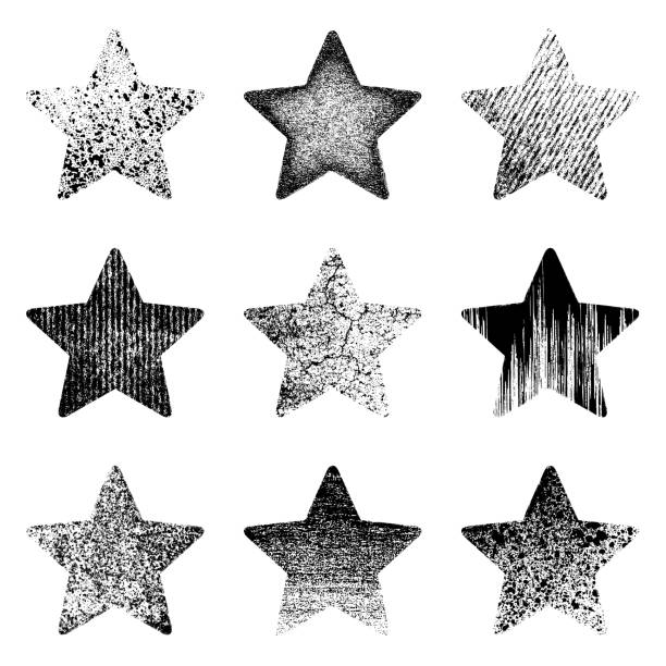Grunge Stars Stock Illustration - Download Image Now - Star Shape, Rubber  Stamp, Dirty - iStock