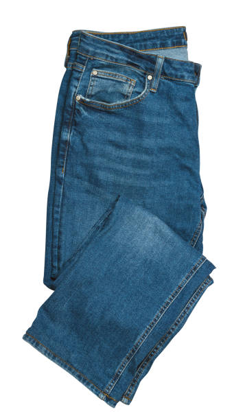 istock Blue jeans isolated on white background.Beautiful casual jeans 1096093628