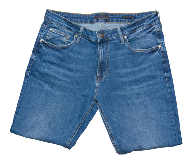 istock Blue jeans isolated on white background.Beautiful casual jeans 1096093644
