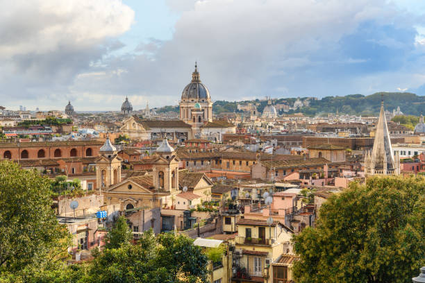 istock View on Rome from Terrazza Viale del Belvedere. Italy 1096099636