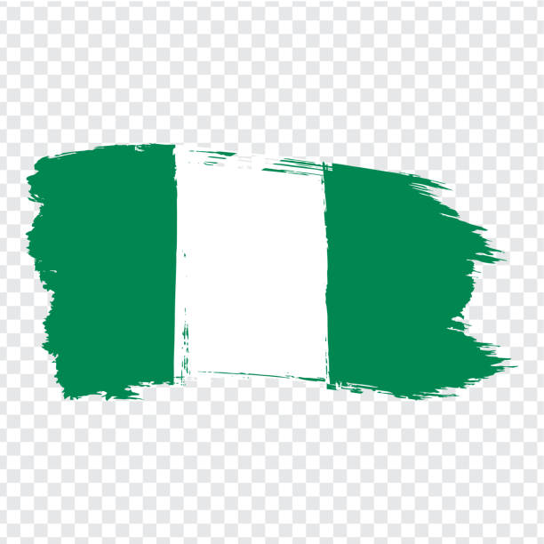 Flag Nigeria from brush strokes.  Flag Federative Republic of Nigeria on transparent background for your web site design, logo, app, UI. Stock vector. Vector illustration EPS10. Flag Nigeria from brush strokes.  Flag Federative Republic of Nigeria on transparent background for your web site design, logo, app, UI. Stock vector. Vector illustration EPS10. oyo state stock illustrations