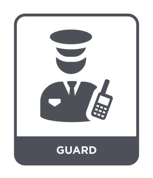 guard icon vector on white background, guard trendy filled icons from Ethics collection guard icon vector on white background, guard trendy filled icons from Ethics collection the watchman stock illustrations