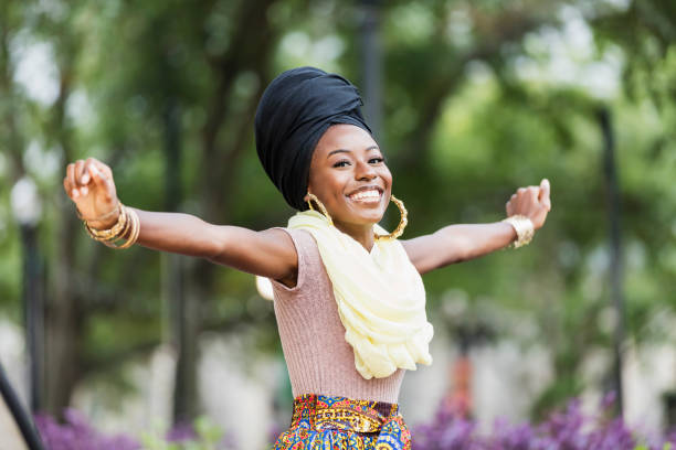 istock Graceful young African-American woman dancing 1096137944