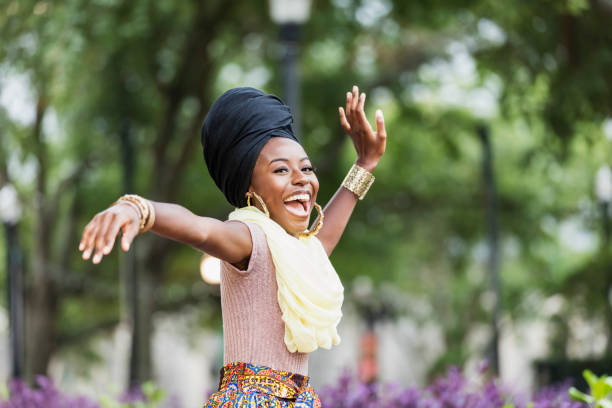 istock Graceful young African-American woman dancing 1096138636
