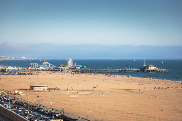 istock View on Santa Monica pier in golden light 1096145560