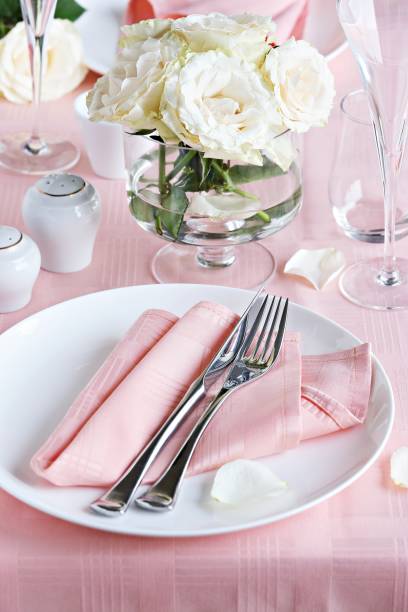 istock Festive table setting for Valentins Day, Easter, Mother's Day ore wedding. 1096155068