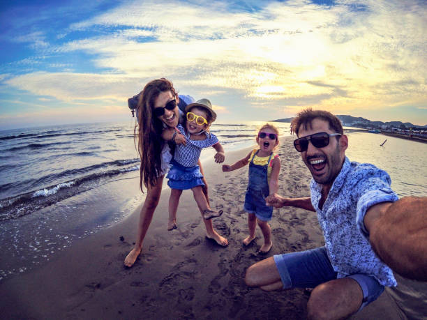 istock Playful Family selfie with wide angle camera 1096159598