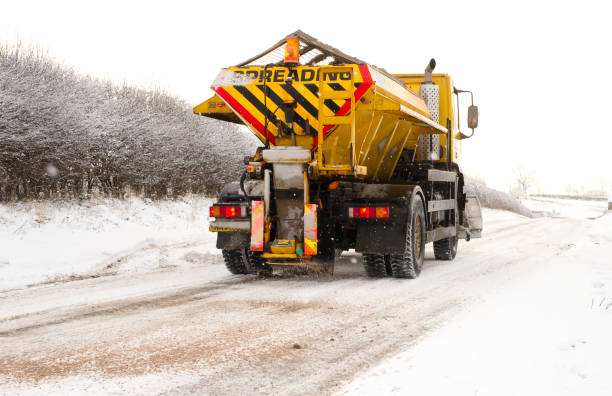 istock snow plough on country road 1096163042
