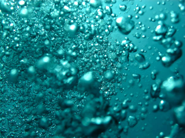 Underwater bubbles stock photo