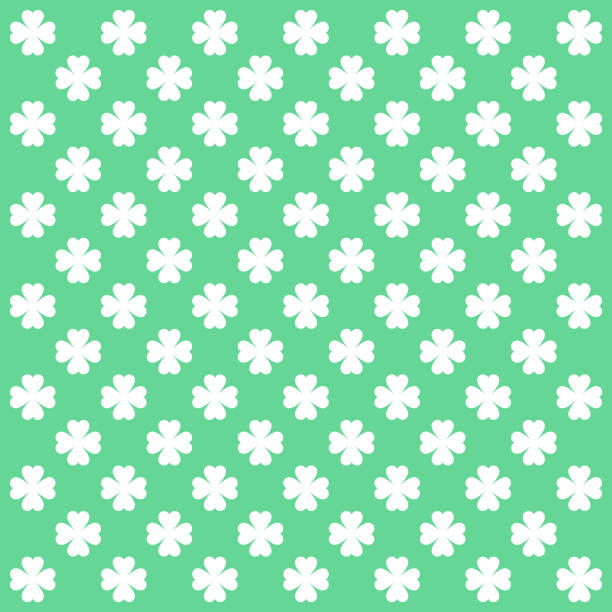 ilustrações de stock, clip art, desenhos animados e ícones de four leaf clover repeating pattern on green background - textile backgrounds irish culture decoration