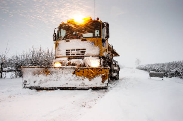 istock a snow plough on a North Yorkshire road during winter 1096183916