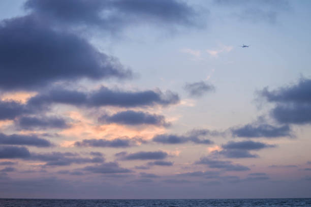 Moody sunset over the Pacific Ocean in Playa del Rey, CA