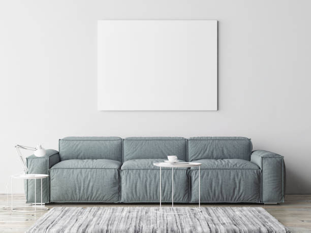 istock Mock poster in Scandinavian Living Room 1096189232