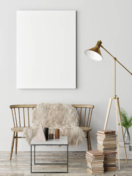 istock Mock poster in Scandinavian Living Room 1096189238