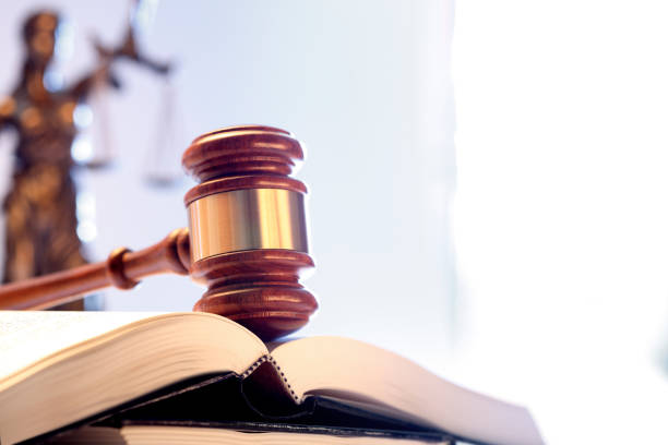 istock Gavel On Open Law Book With Lady Justice In The Background 1096194802