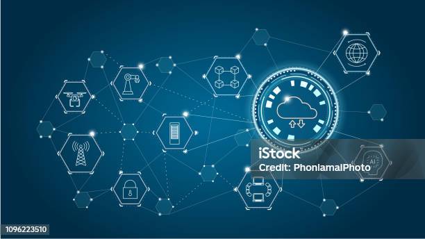 Technology Connection Graphic Stock Illustration - Download Image Now ...
