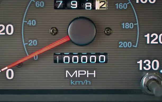 Odometer hits 100,000 miles in a 2000 Hyundai accent; not taken while driving