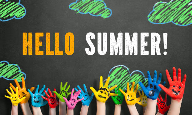 istock colored children hands with the message 