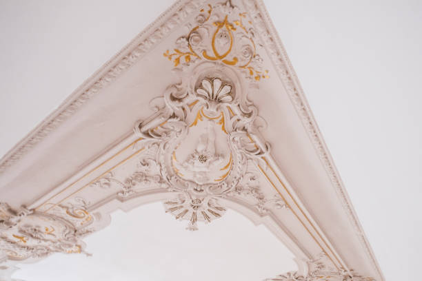 istock renewed stucco decoration detail on ceiling in historic flat 1096269046