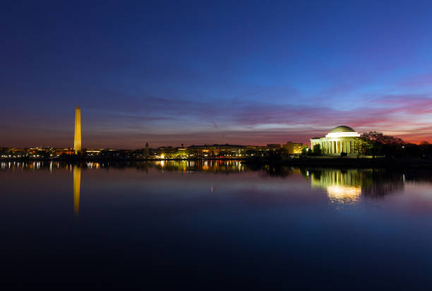 istock Washington DC panorama around Tidal Basin at dawn during cherry blossom in spring. 1096325096