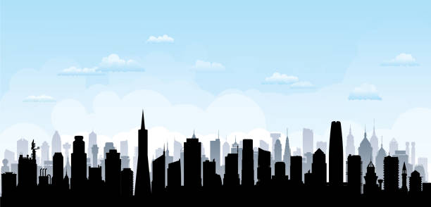 illustrazioni stock, clip art, cartoni animati e icone di tendenza di san fransisco (tutti gli edifici sono completi e spostabili) - san francisco county skyline silhouette sky
