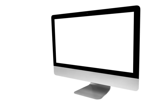 istock Laptop computer PC with blank screen mock up isolated on white background. Laptop isolated screen. PC computer white screen with copy space. Empty space for text. Isolated white screen 1096325990
