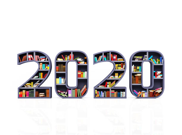 istock New Year 2020 Creative Design Concept with Book Shelf 1096341242