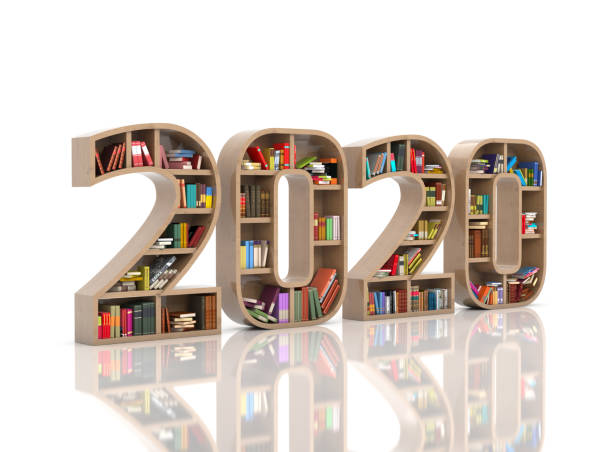 istock New Year 2020 Creative Design Concept with Book Shelf 1096341266