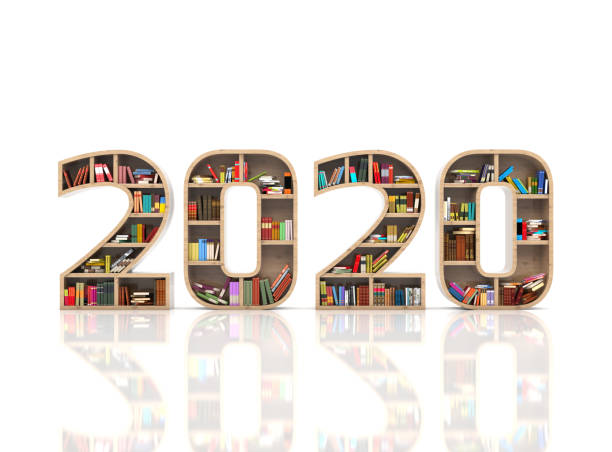 istock New Year 2020 Creative Design Concept with Book Shelf 1096341270