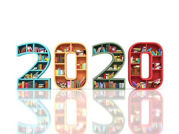 istock New Year 2020 Creative Design Concept with Book Shelf 1096341290