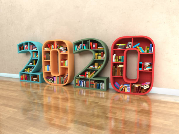 istock New Year 2020 Creative Design Concept with Book Shelf 1096341320