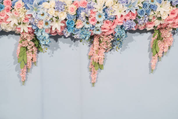 istock Beautiful backdrop flowers ready for wedding ceremony 1096342730