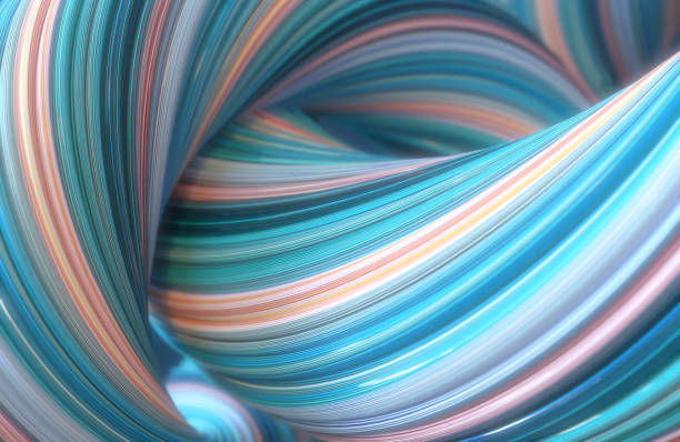istock Abstract 3d geometry pastel color twisted shape background. 1096345840