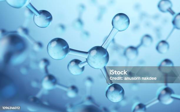 Molecule Or Atom Abstract Structure For Science Or Medical Background Stock Photo - Download Image Now