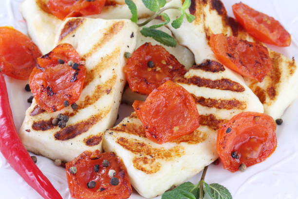 istock Halloumi with grilled tomatoes and mint 1096350678