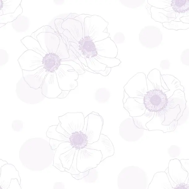 Vector illustration of Poppy seamless pattern