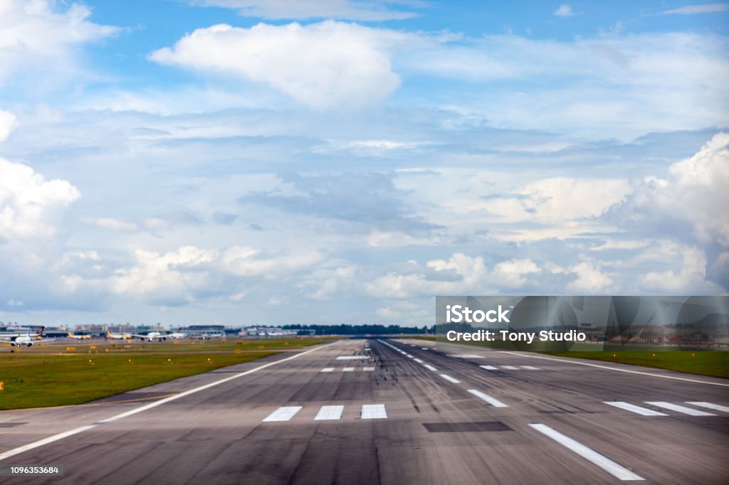 Runway of the airport Narita International Airport Stock Photo